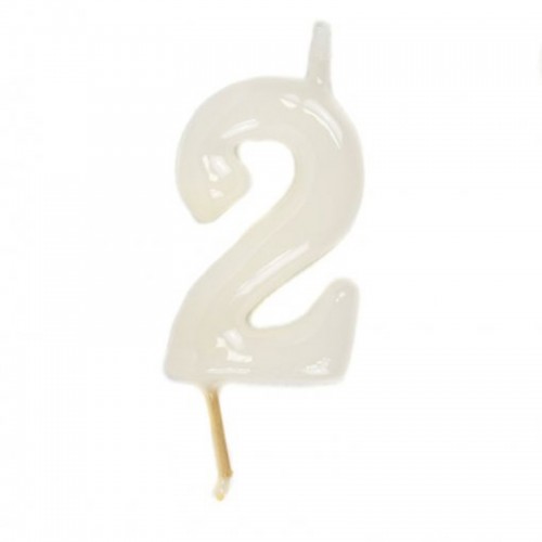 Vela Número 2 Branco